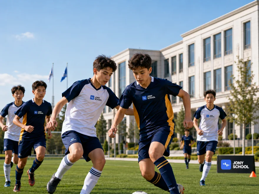 Maktab sport maydonchasidagi futbol mashg'uloti